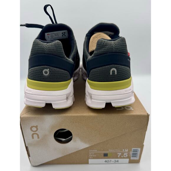 On Cloudswift Magnet Citron Mens Black Green Sz 7.5  41.9927 # 407 - Picture 6 of 8